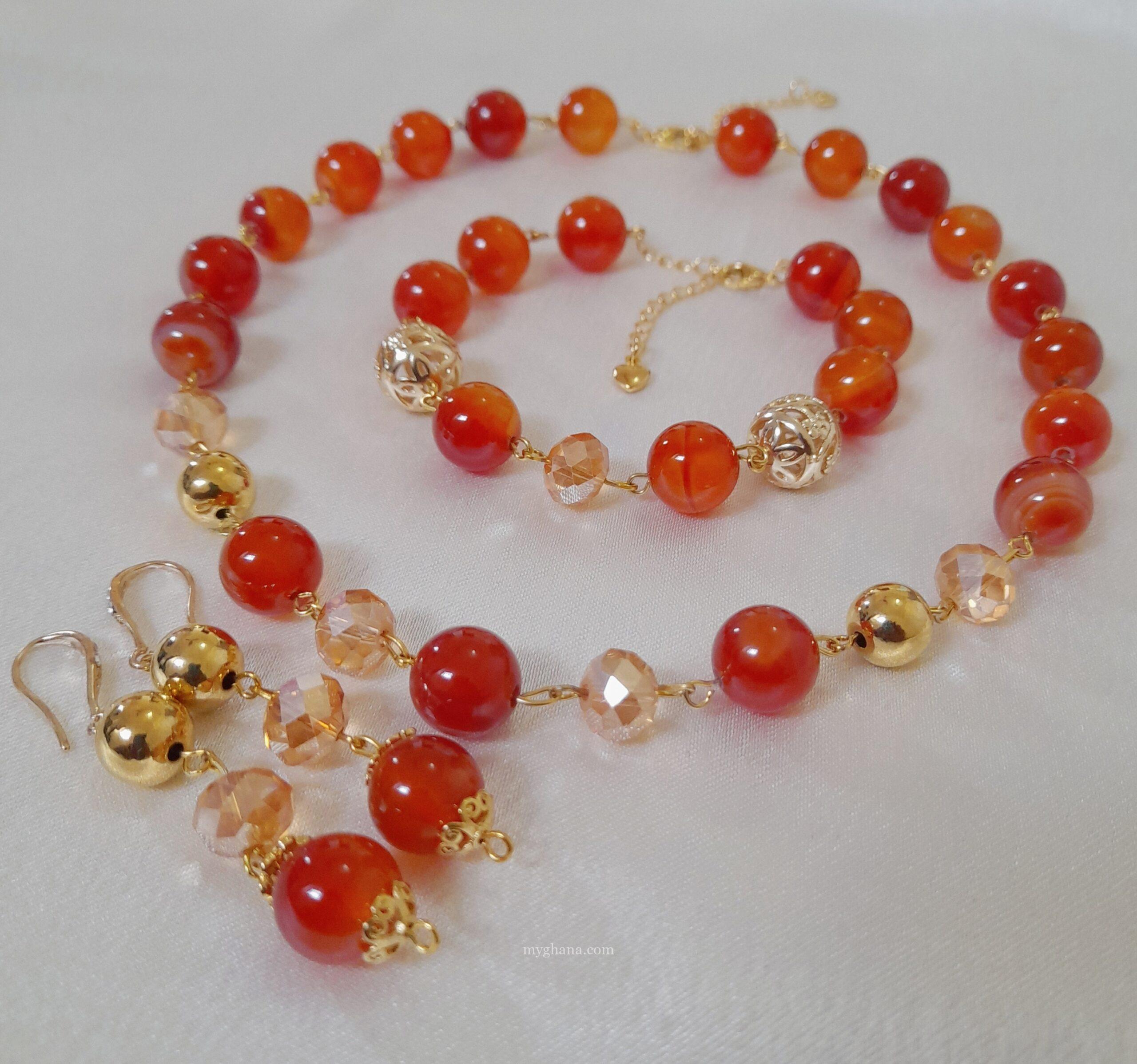 3-piece beaded jewellery set