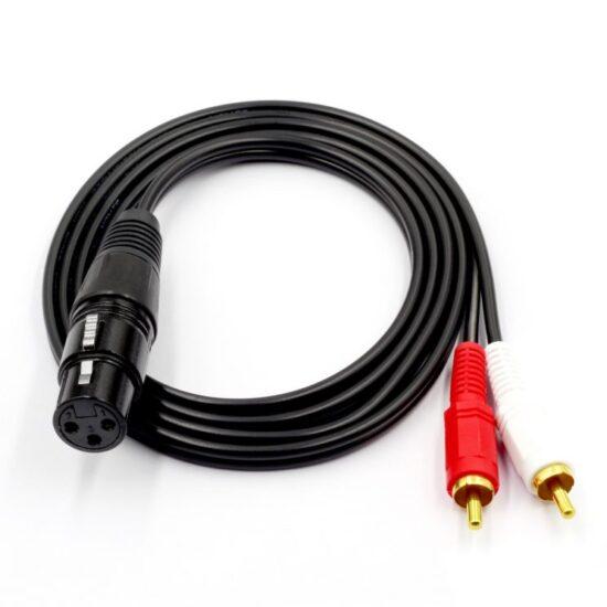 Male/Female XLR to Male Rca Cables