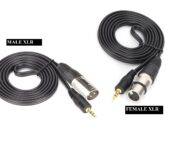 DURABLE 3.5mm Jack to MALE/FEMALE Boom Mic, Shotgun Cables