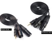 Durable 3.5mm TRS to Dual MALE/FEMALE XLR Cables