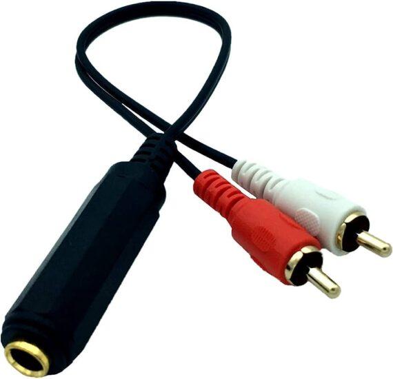 Dual Rca (Red and White) to Male/Female 6.5mm/3.5mm Cables