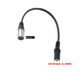 Female 3.5mm to Male/Female XLR/Male 6.5mm Cable Adapter