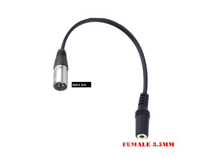 Female 3.5mm to Male/Female XLR/Male 6.5mm Cable Adapter