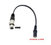 Female 3.5mm to Male/Female XLR/Male 6.5mm Cable Adapter