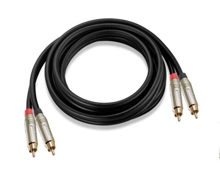 1pair Durable Studio Quality Male Rca to Rca/6.5mm Ts Cables