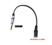 Female 3.5mm to Male/Female XLR/Male 6.5mm Cable Adapter