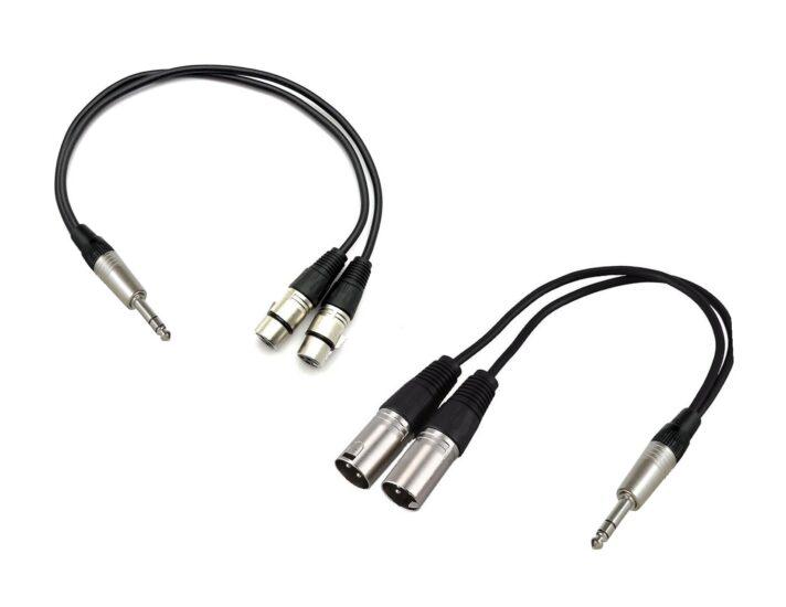 Durable 6.5mm to Dual Male/Female XLR Cables