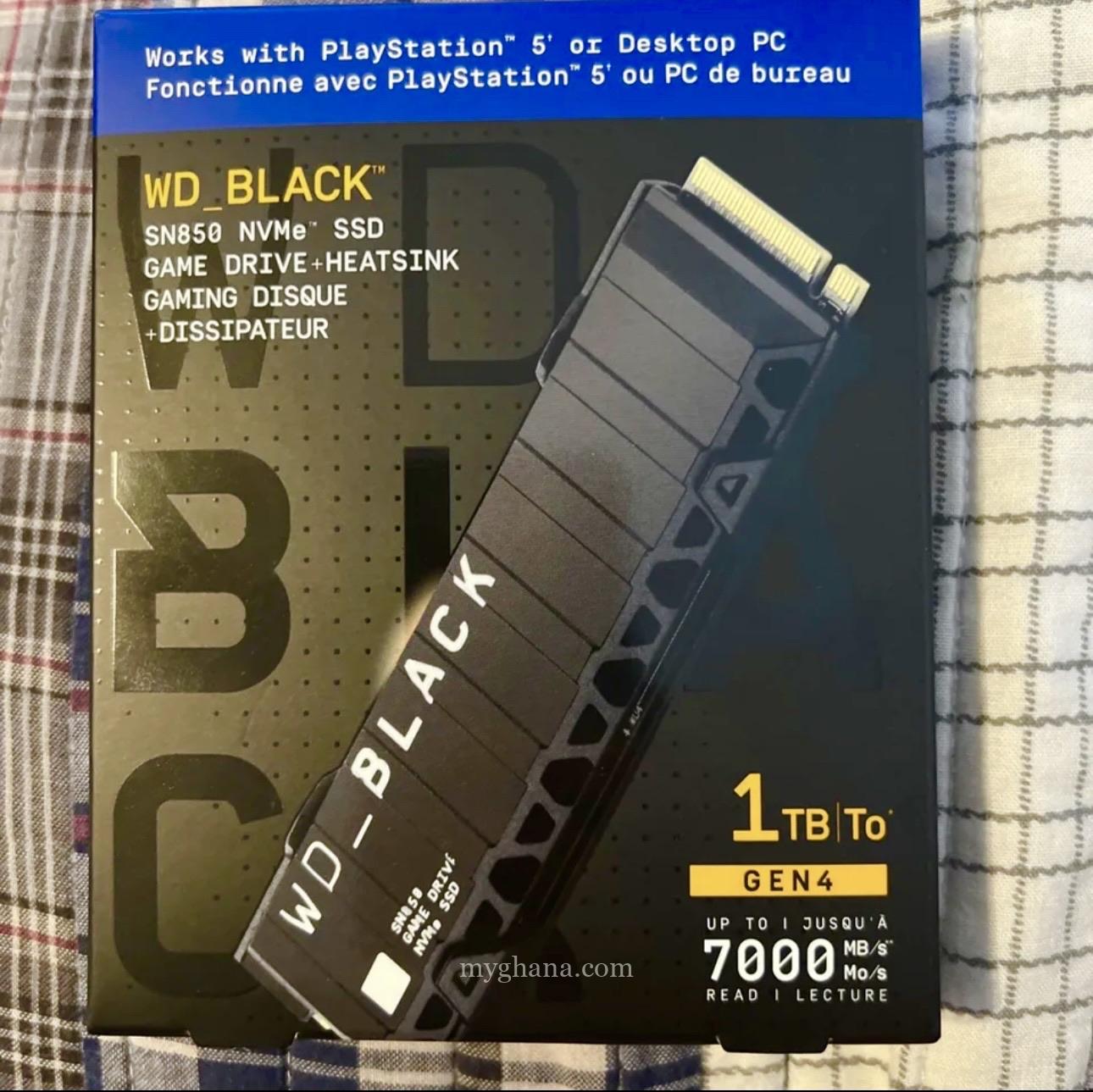 WD SN850 NVMe+HeatSink 1TB Ssd (PS5 Support)