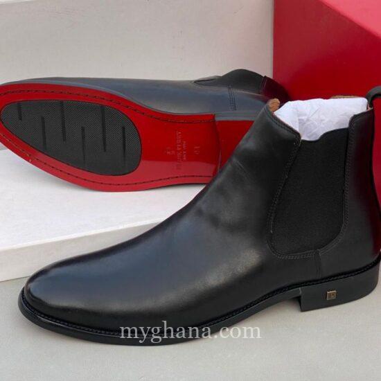 Frank Perry black leather Chelsea boot