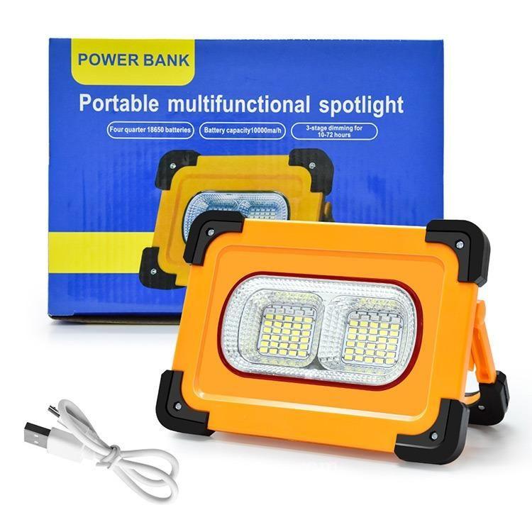 Strong solar spotlight with powerbank
