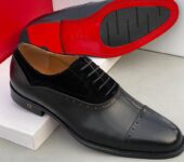 Frank Perry Oxford Black leather with suede