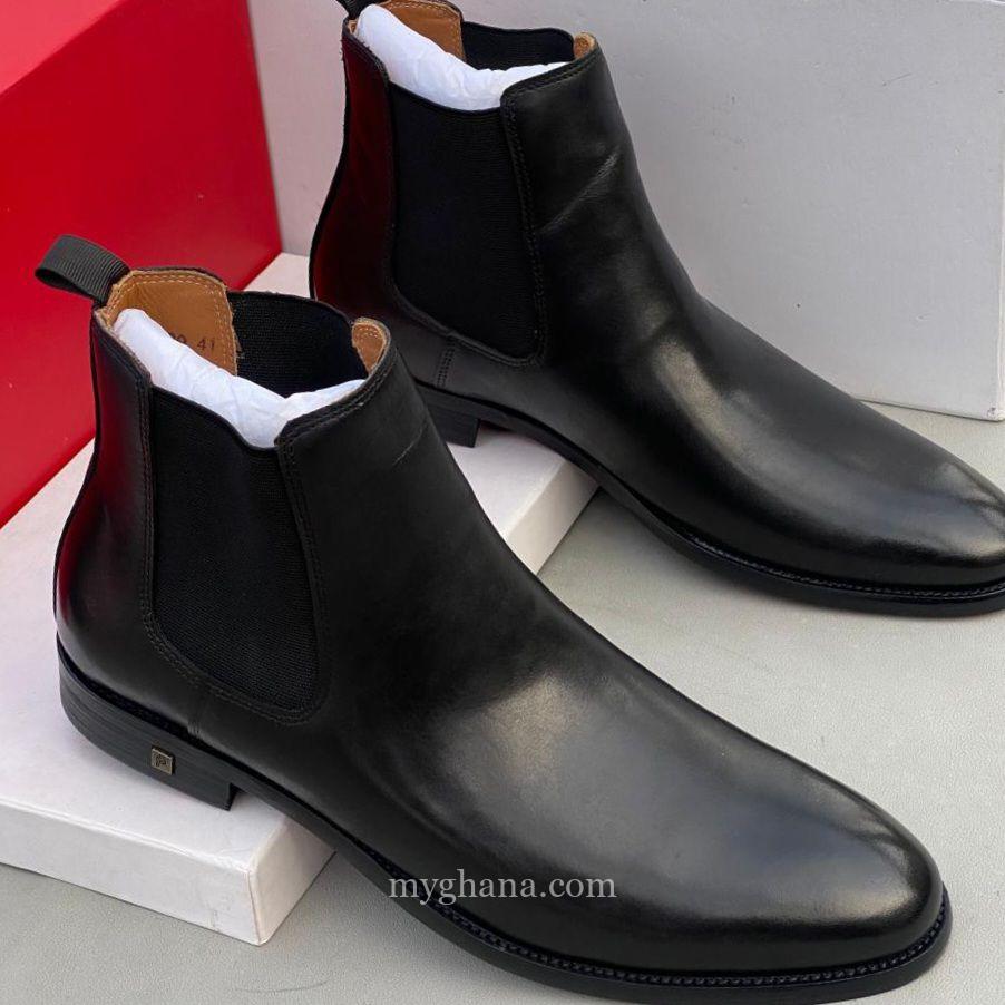 Frank Perry black leather Chelsea boot