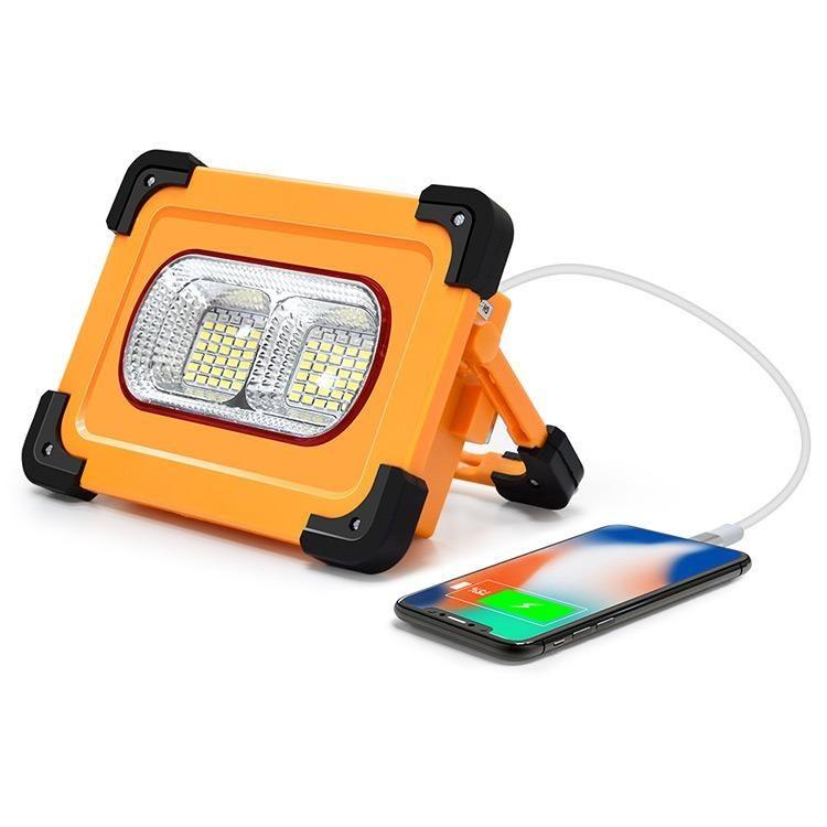 Strong solar spotlight with powerbank