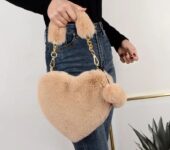 Fluffy Heart-Shaped Bag