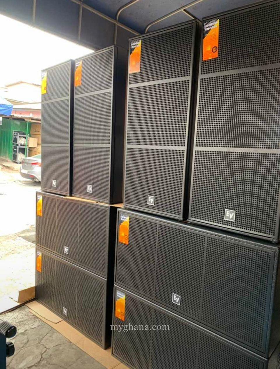 EV FULL RANGE SPEAKER AND DOUBLE BASS SUBWOOFER SPEAKER SET