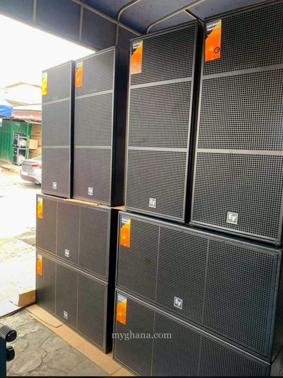 EV FULL RANGE SPEAKER AND DOUBLE BASS SUBWOOFER SPEAKER SET