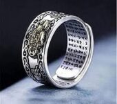Feng Shui Pixiu WEALTH Attraction Ring Good Luck.