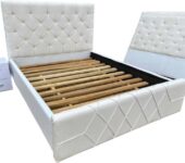 Authentic leather bed frames at a cool price .