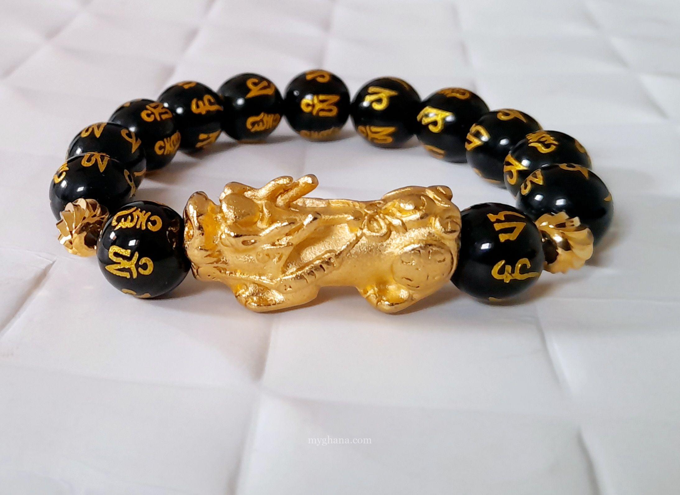Black obsidian bracelet