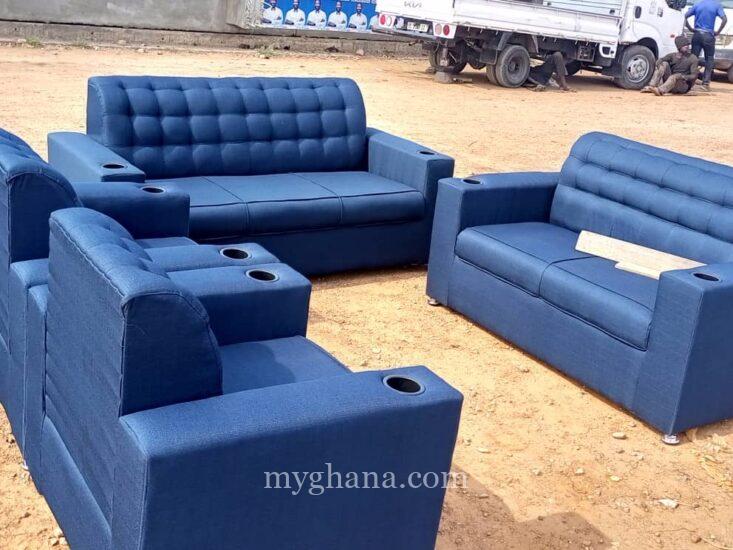4 set sofas blue black available(free delivery )