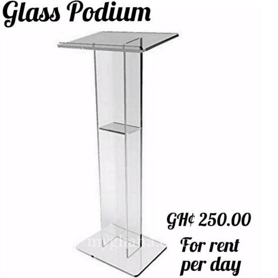 Glass podium