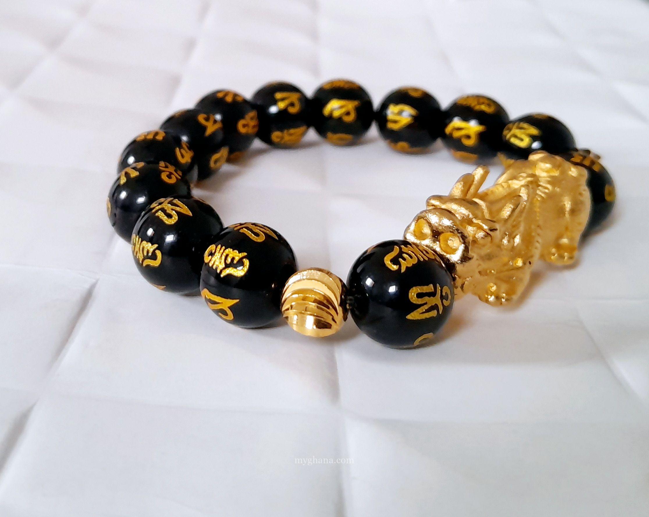 Black obsidian bracelet