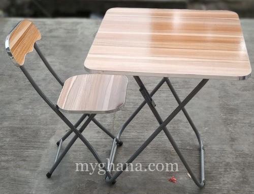 Foldable study table and chair
