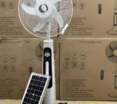 Rechargeable solar fan with solar panel