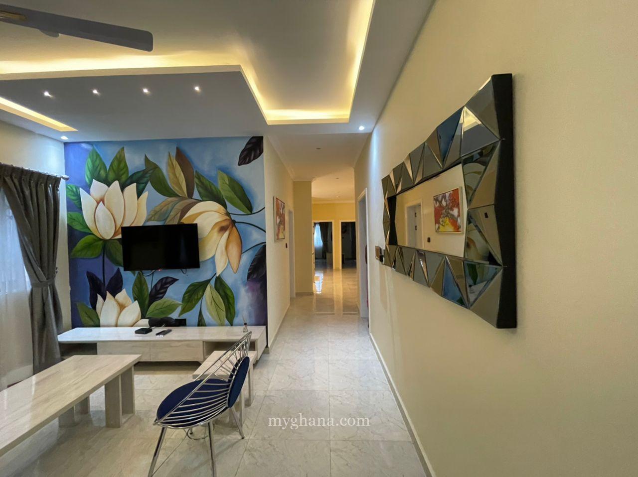 Fully Furnished 4 bedroom house for rent at West Legon