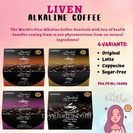 Liven Alkaline Coffee (LATTEE FLAVOR 20 SACHETS)
