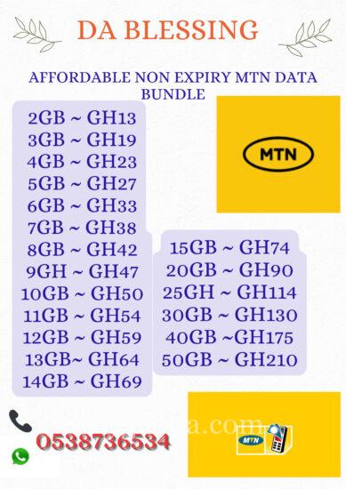 MTN AFFORDABLE NON EXPIRY DATA BUNDLE