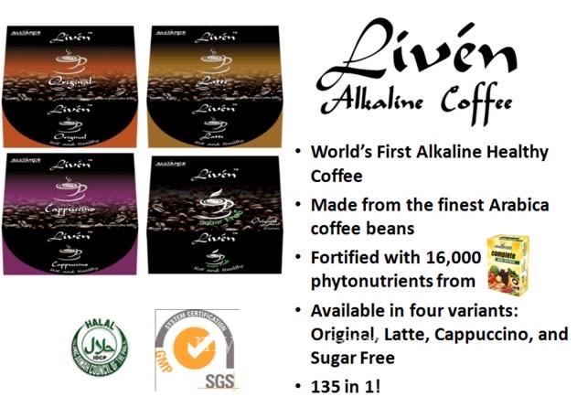 Liven Alkaline Coffee (LATTEE FLAVOR 20 SACHETS)