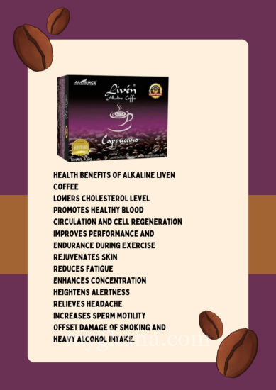 Liven Alkaline Coffee (LATTEE FLAVOR 20 SACHETS)