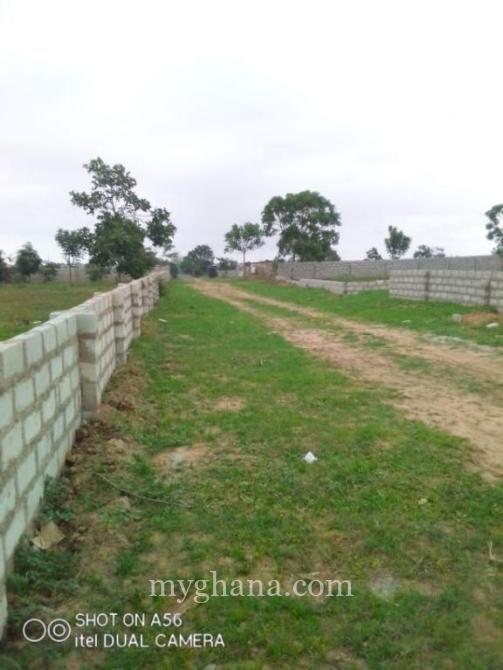 Oyibi Dodowa main road. 2 plots walled & gated FOR SALE