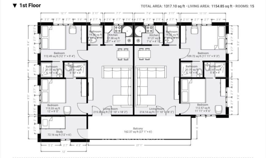 OFAAKO two separate two chamber and hall