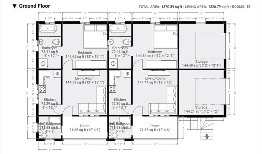 OFAAKO two separate two chamber and hall