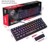 61 Keys USB Wired Gaming Keyboard with C