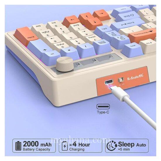 Wireless Gaming Mechanical Feel Keyboard 2.4gbluetooth