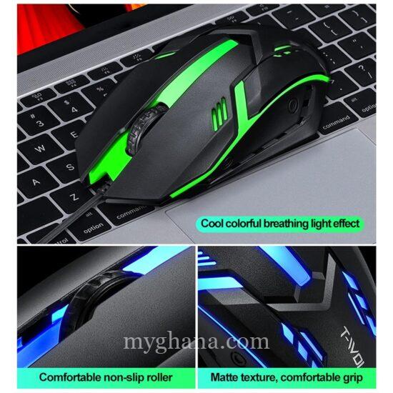 TF230 Wired USB Keyboard Mouse Luminous Keyboard and Mouse