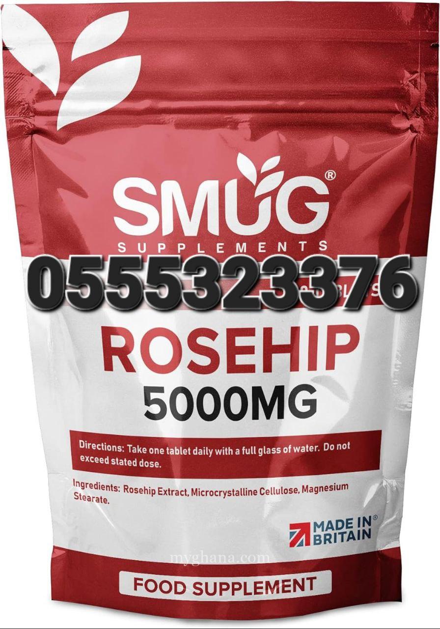 SMUG Supplements Rosehip Tablets 100 High Strength 5000mg Pills