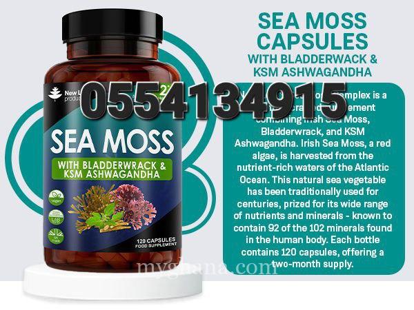 Sea Moss With Bladderwrack & KSM Ashwagandha 120 Vegan Capsules