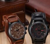 Thick Leather Made Wrist Watch
