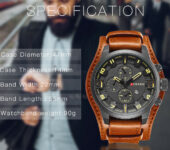 Thick Leather Made Wrist Watch