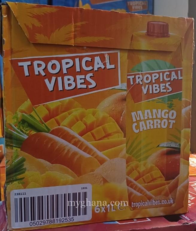 TROPICAL VIBES MANGO AND CARROT JUICE 1L