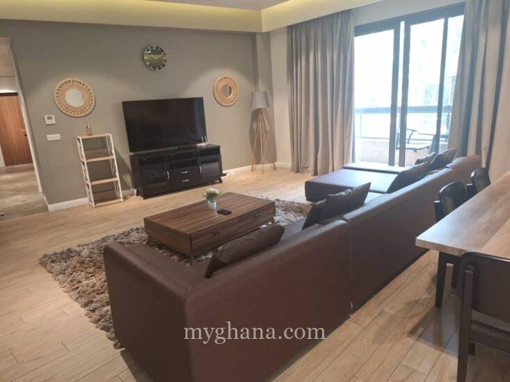 Furnished three bed apartment to let at Cantonment near US Embassy, Accra