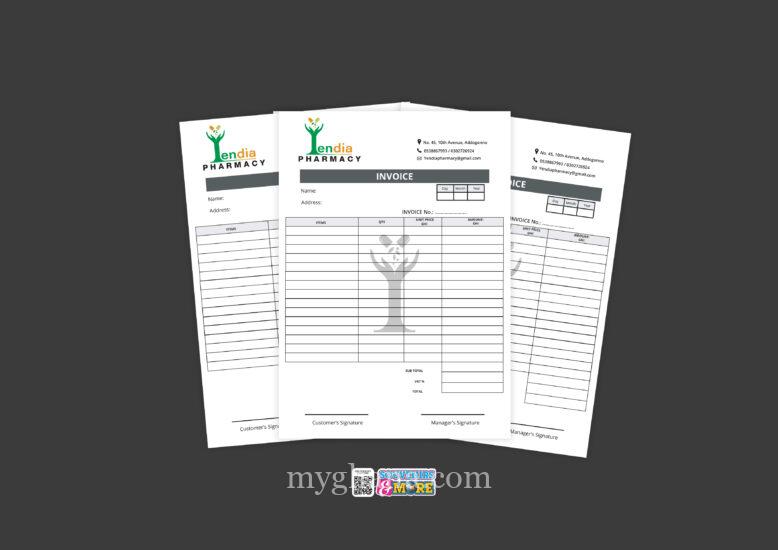 Invoice & Reciept Book Print