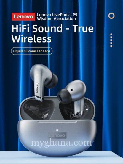 Lenovo LP5 Bluetooth Headphone Earphones Headset Earbuds (Super bass earpod