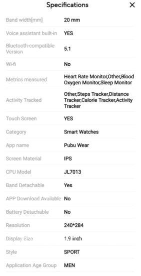 ColMi P81c waterproof smartwatch