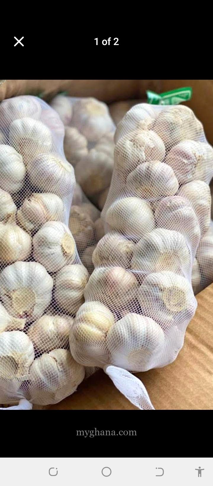 Cartons of garlic for sale