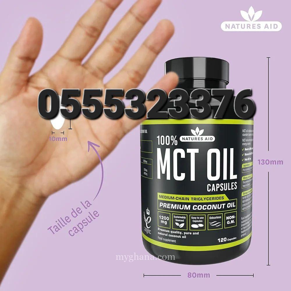 Natures Aid MCT Oil Capsules 1200mg 120 Capsules